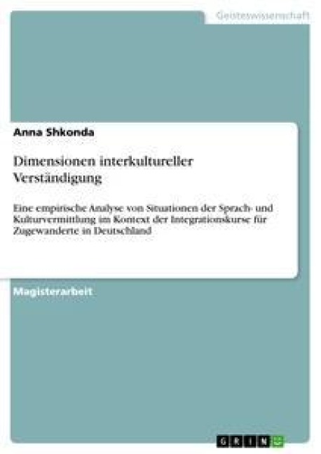 Dimensionen interkultureller Verständigung - Anna Shkonda