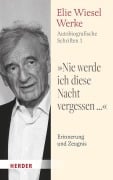 Cover-Bild zum Titel 'Nie werde ich diese Nacht vergessen...' von 'Elie Wiesel, Valesca Baert-Knoll'
