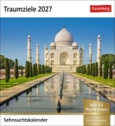 Cover-Bild zum Titel 'Traumziele Sehnsuchtskalender 2027 - Wochenkalender mit 53 Postkarten' von ''