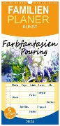 Familienplaner 2024 - Farbfantasien - Pouring mit 5 Spalten (Wandkalender, 21 x 45 cm) CALVENDO - Natalja Thomas