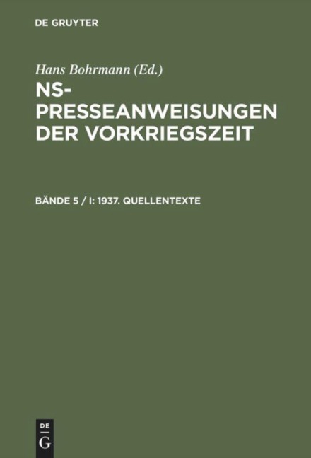 1937. Quellentexte - 