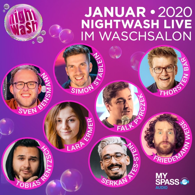 NightWash Live, Januar 2020 - Serkan Ates-Stein, Lara Ermer, Thorsten Bär, Friedemann Weise, Falk Pyrczek