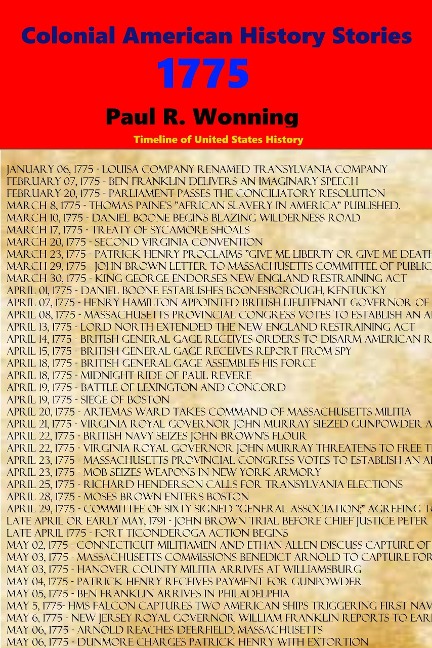 1775 (Timeline of United States History, #6) - Paul R. Wonning