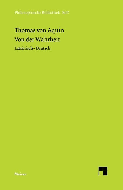 Von der Wahrheit - Thomas Von Aquin