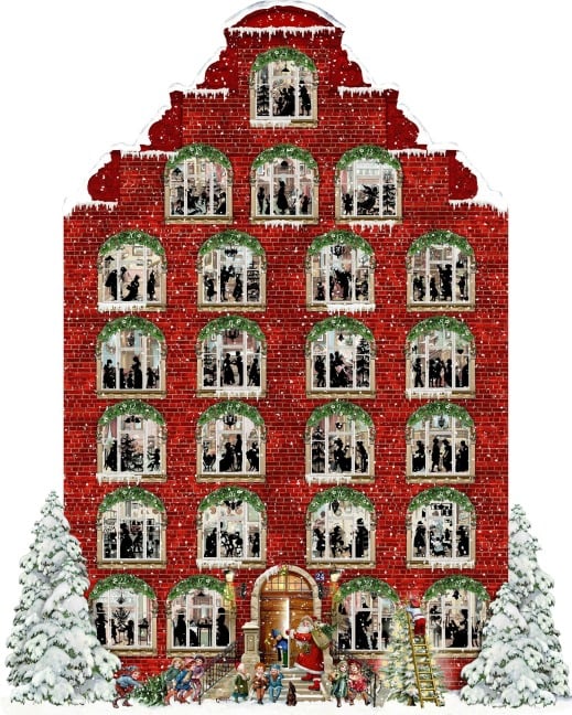 Wand-Adventskalender - Nostalgisches Weihnachtshaus - 