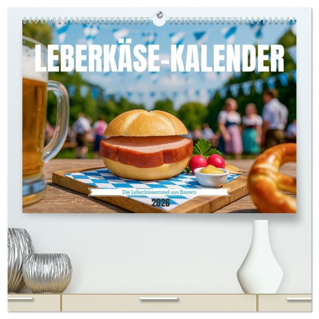 Leberkäse-Kalender - Die Leberkässemmel aus Bayern (hochwertiger Premium Wandkalender 2026 DIN A2 quer), Kunstdruck in Hochglanz - Mb Fotografie
