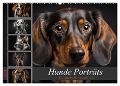 Hunde Porträts (Wandkalender 2024 DIN A2 quer), CALVENDO Monatskalender - Dirk Meutzner