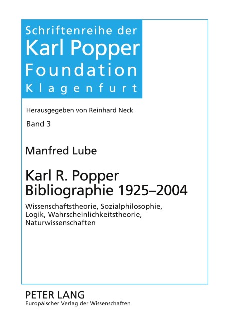 Karl R. Popper Bibliographie 1925-2004 - Manfred Lube
