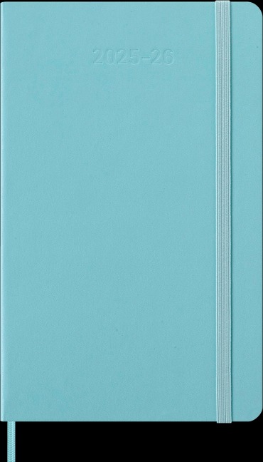 Moleskine 18 Monate Wochen Notizkalender 2025/2026, L/A5, 1 Wo = 1 Seite, rechts linierte Seite, fester Einband, Aquamarin - 