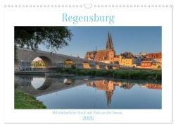 Cover-Bild zum Titel 'Regensburg Mittelalterliche Stadt mit Flair an der Donau (Wandkalender 2026 DIN A3 quer), CALVENDO Monatskalender' von 'Burkhard Regner'