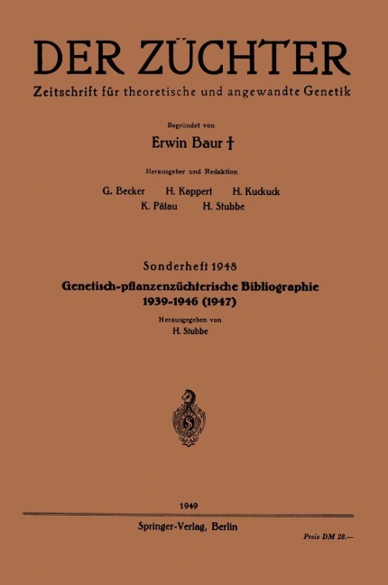 Genetisch-pflanzenzüchterische Bibliographie 1939-1946(1947) - 