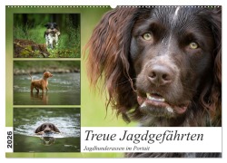 Cover-Bild zum Titel 'Treue Jagdgefährten - Jagdhunderassen im Portrait (Wandkalender 2026 DIN A2 quer), CALVENDO Monatskalender' von 'Yvonne Streib'