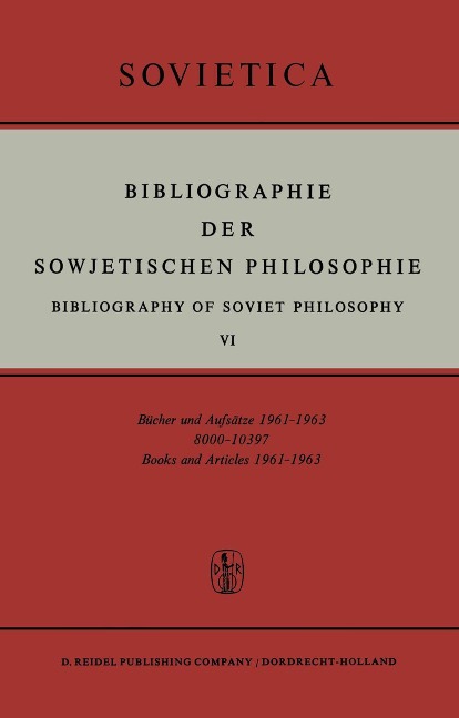 Bibliographie Der Sowjetischen Philosophie - 