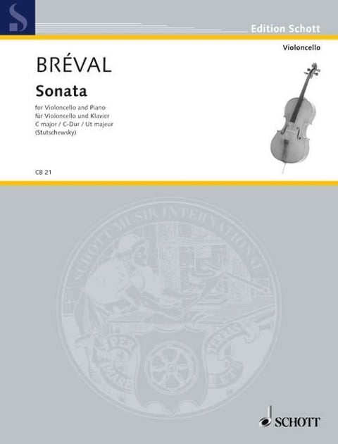 Sonata C-Dur aus op. 40. Violoncello und Klavier. - Jean Baptiste Bréval