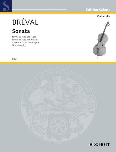 Sonata C-Dur aus op. 40. Violoncello und Klavier. - Jean Baptiste Bréval
