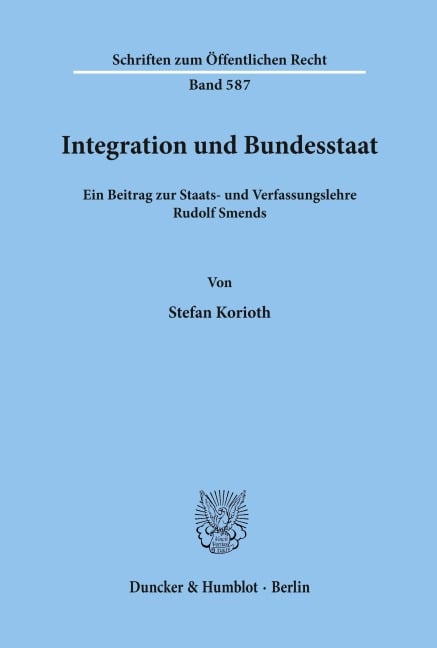 Integration und Bundesstaat. - Stefan Korioth