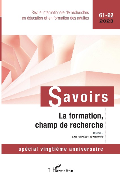 La formation, champ de recherche - Collectif