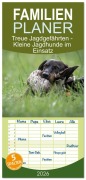 Familienplaner 2026 - Treue Jagdgefährten - Kleine Jagdhunde im Einsatz mit 5 Spalten (Wandkalender, 21 x 45 cm) CALVENDO - Yvonne Streib