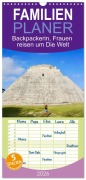 Cover-Bild zum Titel 'Familienplaner 2026 - Backpackerin, Frauen reisen um Die Welt mit 5 Spalten (Wandkalender, 21 x 45 cm) CALVENDO' von 'Johannes Jansen Luisa Rüter'