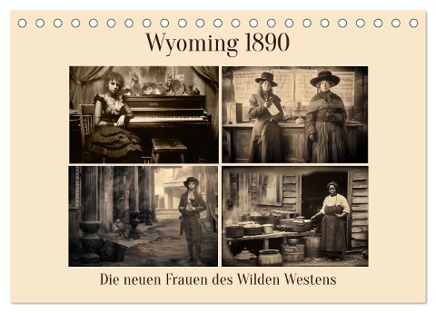 Wyoming 1890 (Tischkalender 2025 DIN A5 quer), CALVENDO Monatskalender - Eva Ola Feix