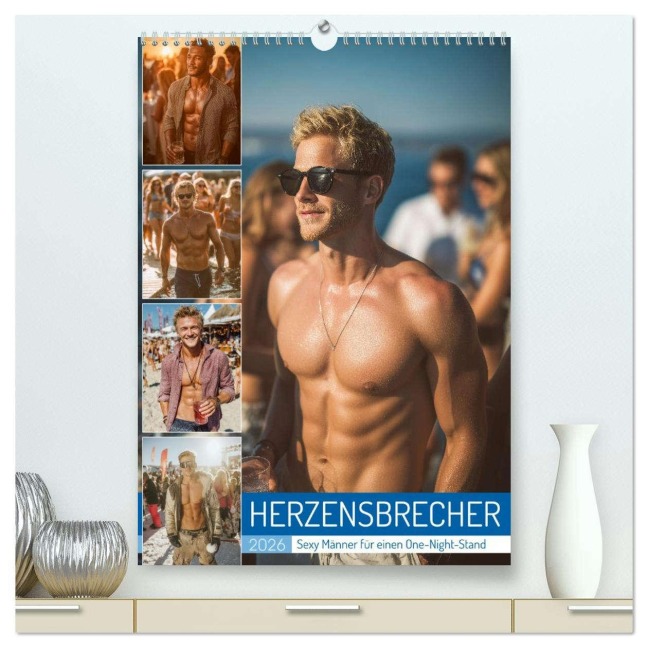 Herzensbrecher - Sexy Männer für einen One-Night-Stand (hochwertiger Premium Wandkalender 2026 DIN A2 hoch), Kunstdruck in Hochglanz - Mb Fotografie