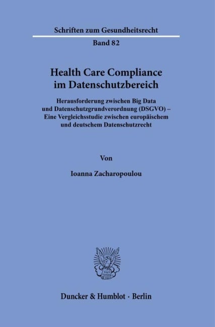 Health Care Compliance im Datenschutzbereich - Ioanna Zacharopoulou