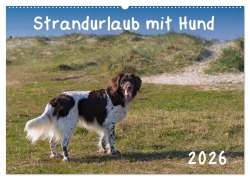 Cover-Bild zum Titel 'Strandurlaub mit Hund (Wandkalender 2026 DIN A2 quer), CALVENDO Monatskalender' von 'Heidi Bollich'