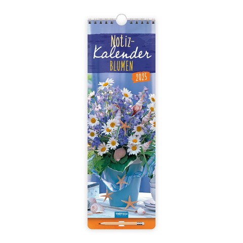 Trötsch Notizkalender mit Stift Hochformat Blumen 2025 - 