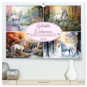 Cover-Bild zum Titel 'Geliebte Einhörner (hochwertiger Premium Wandkalender 2026 DIN A2 quer), Kunstdruck in Hochglanz' von 'Sabine Löwer'