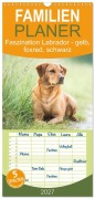 Cover-Bild zum Titel 'Familienplaner 2027 - Faszination Labrador - gelb, foxred, schwarz mit 5 Spalten (Wandkalender, 21 x 45 cm) CALVENDO' von 'Cornelia Strunz'