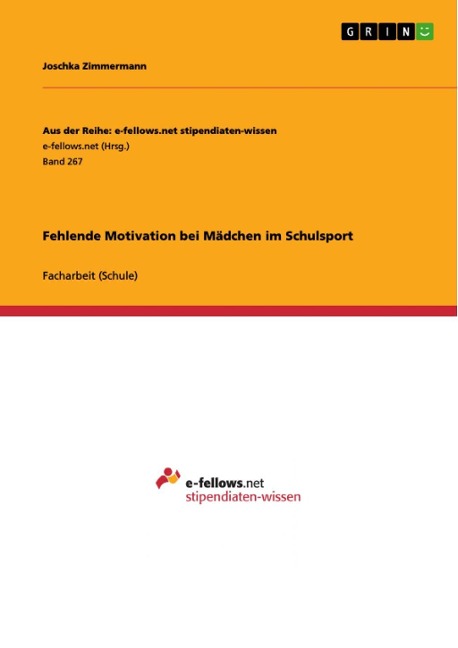 Fehlende Motivation bei Mädchen im Schulsport - Joschka Zimmermann