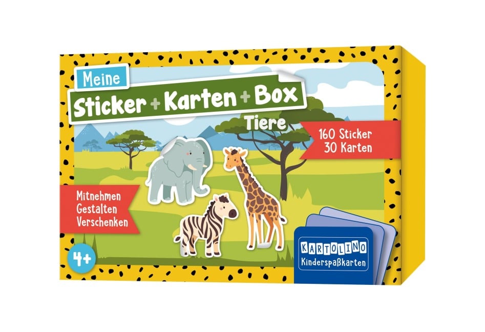 Meine Sticker + Karten + Box - Tiere - 