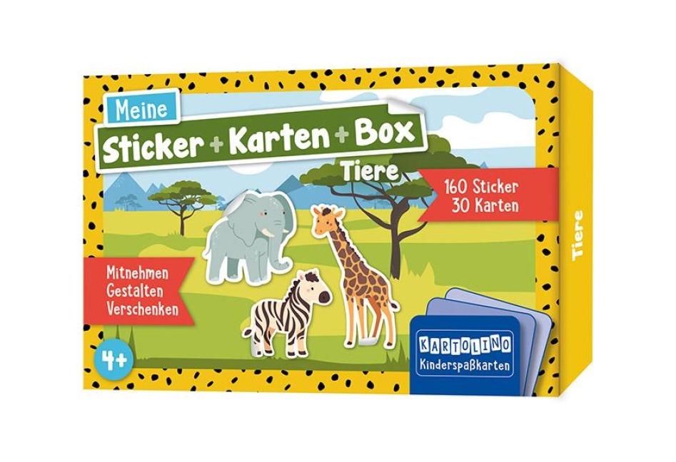Meine Sticker + Karten + Box - Tiere - 