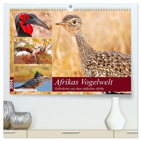 Afrikas Vogelwelt 2024 (hochwertiger Premium Wandkalender 2024 DIN A2 quer), Kunstdruck in Hochglanz - Wibke Woyke