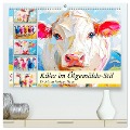 Kühe im Ölgemälde-Stil. Ein Jahr mit lieblichen Tieren (hochwertiger Premium Wandkalender 2025 DIN A2 quer), Kunstdruck in Hochglanz - Rose Hurley