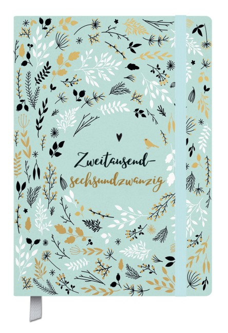 Terminkalender Campus Mint Flowers 18 Monate 2026/2027 - 