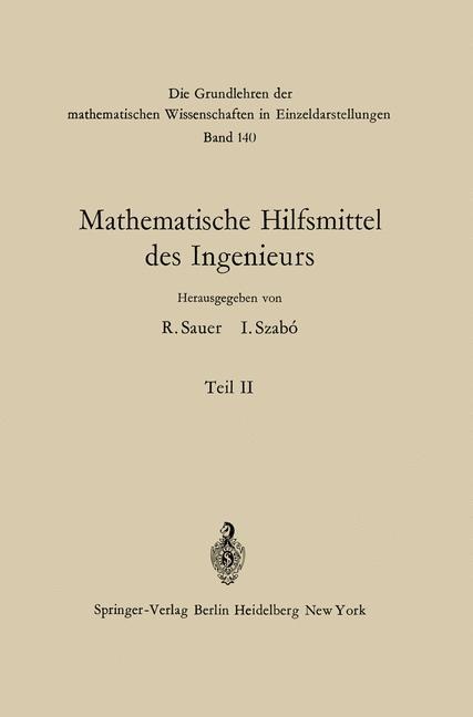 Mathematische Hilfsmittel des Ingenieurs - Lothar Collatz, W. Törnig, R. Nicolovius