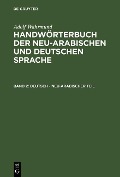 Cover-Bild zum Titel 'Deutsch - neu-arabischer Teil' von 'Adolf Wahrmund'