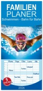 Cover-Bild zum Titel 'Familienplaner 2026 - Schwimmen - Bahn für Bahn mit 5 Spalten (Wandkalender, 21 x 45 cm) CALVENDO' von 'Peter Roder'