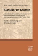 Cover-Bild zum Titel 'Klassiker im Kontext 1: Einleitung und Untersuchungen' von ''