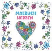 Mandala Malbuch für Erwachsene und Kinder ab 10 Jahren mit Blumen und Herzen - 