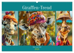 Cover-Bild zum Titel 'Giraffen-Trend. Hals und Stil (Wandkalender 2026 DIN A2 quer), CALVENDO Monatskalender' von 'Rose Hurley'
