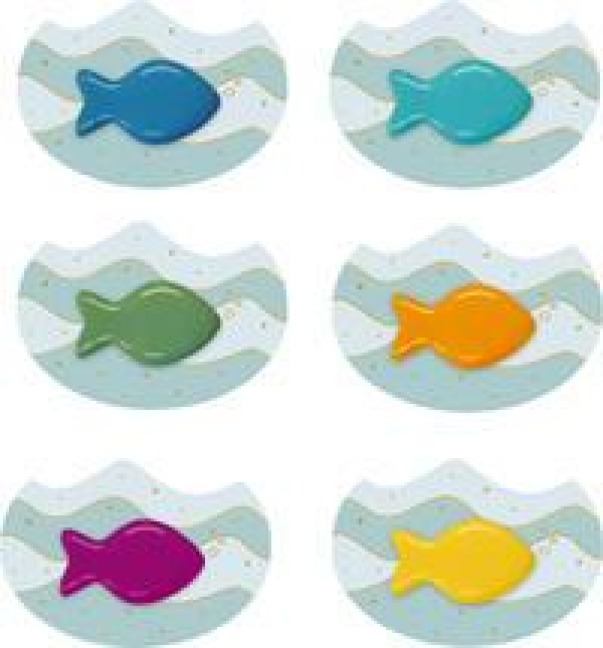Kunstharzfische - Bunte Regenbogen-Fische - 