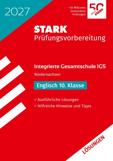 STARK Lösungen zu Englisch 10. Klasse - Integrierte Gesamtschule (IGS) 2027 Niedersachsen - Prüfungsvorbereitung - 
