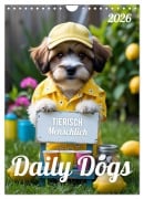 Cover-Bild zum Titel 'Daily Dogs - Tierisch menschlich (Wandkalender 2026 DIN A4 hoch), CALVENDO Monatskalender' von 'Renaissance Soul'