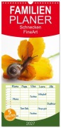 Cover-Bild zum Titel 'Familienplaner 2027 - Schnecken FineArt mit 5 Spalten (Wandkalender, 21 x 45 cm) CALVENDO' von 'Tanja Riedel'