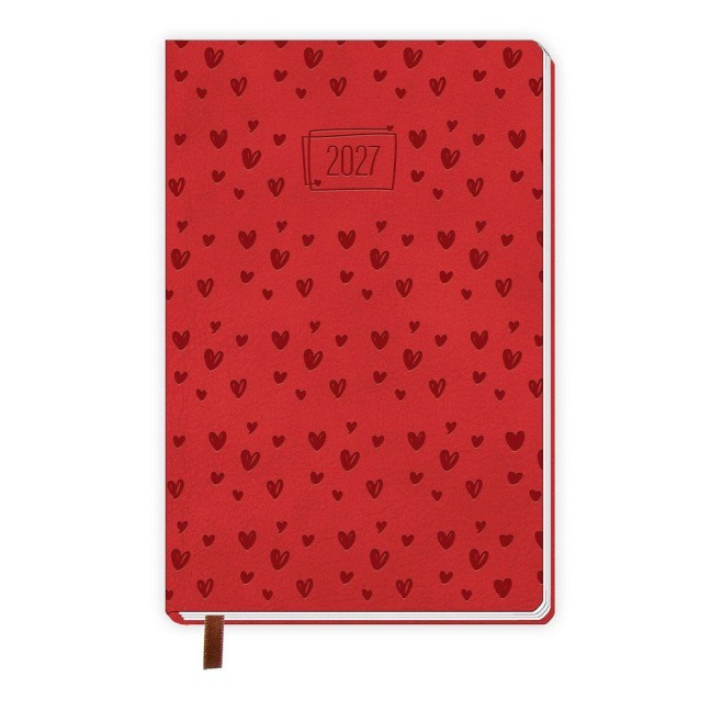 TRÖTSCH - Taschenkalender A7 Soft Touch Herzchen 2027 - 