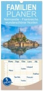 Cover-Bild zum Titel 'Familienplaner 2026 - Normandie - Frankreichs wunderschöner Norden mit 5 Spalten (Wandkalender, 21 x 45 cm) CALVENDO' von 'Nina Schwarze'