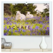 Schafe - Weich und wollig (hochwertiger Premium Wandkalender 2026 DIN A2 quer), Kunstdruck in Hochglanz - Lain Jackson