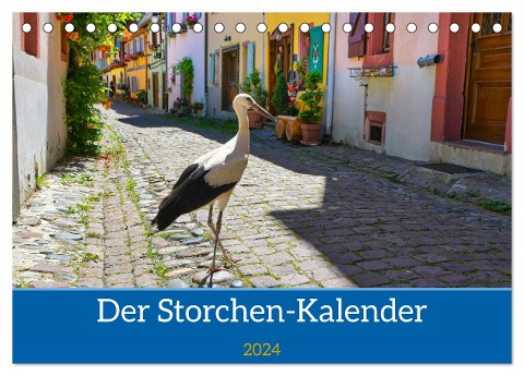 Der Storchenkalender (Tischkalender 2024 DIN A5 quer), CALVENDO Monatskalender - Tanja Voigt